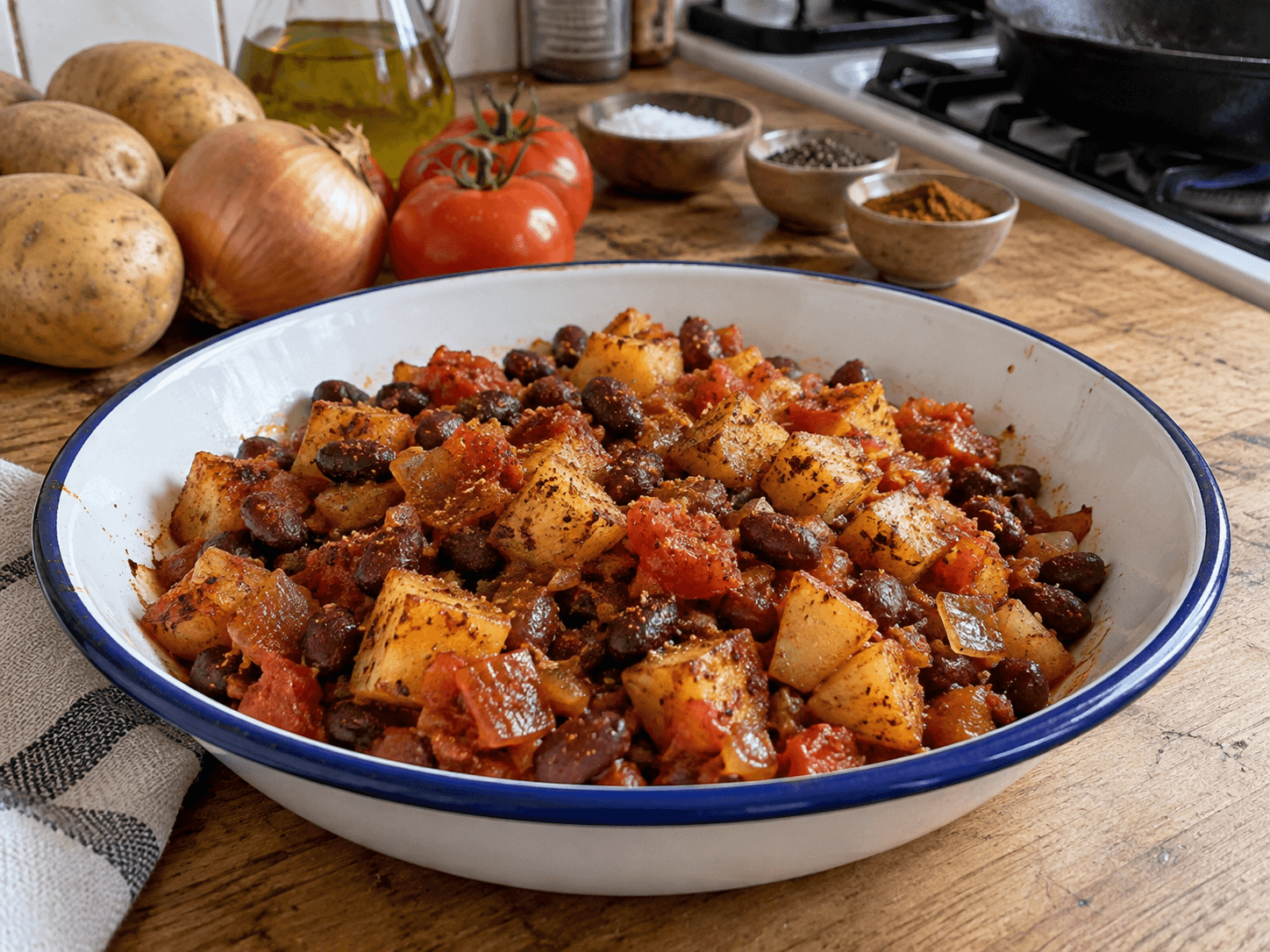 Smoky Bean Potato Hash